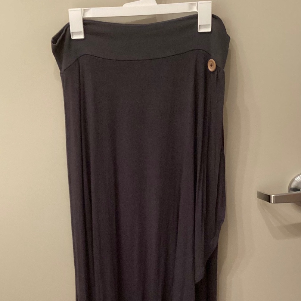 Matilda Jane Joanna Gaines Sweet & Simple Faux Wrap Maxi Skirt Grey EXTRA LARGE